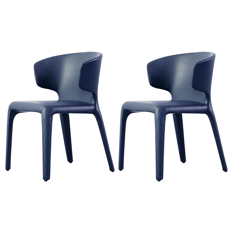 Sedia da pranzo in vetro finto sedia a wingback con rivestimento