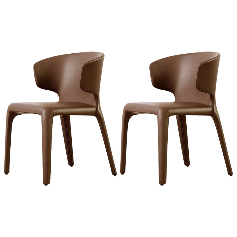 Sedia da pranzo in vetro finto sedia a wingback con rivestimento