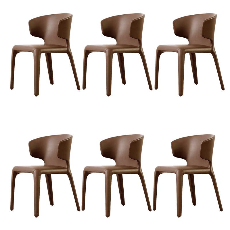 Sedia da pranzo in vetro finto sedia a wingback con rivestimento