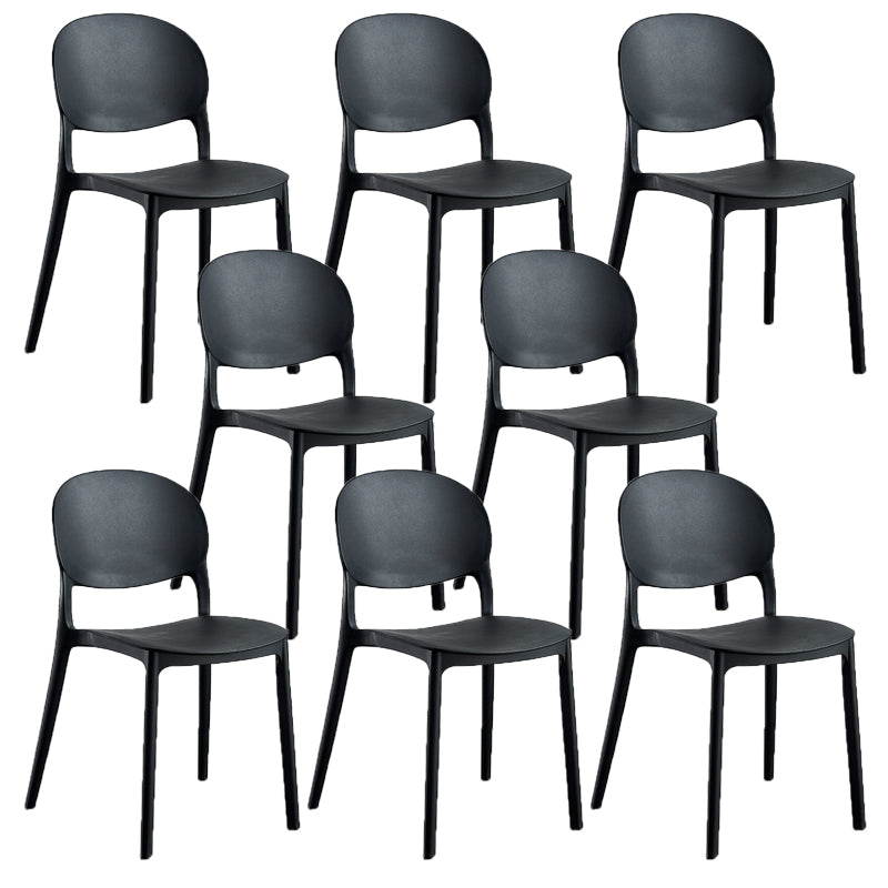 ホームキッチンダイニングアームレスチェアオープンバックサイドプラスチック椅子