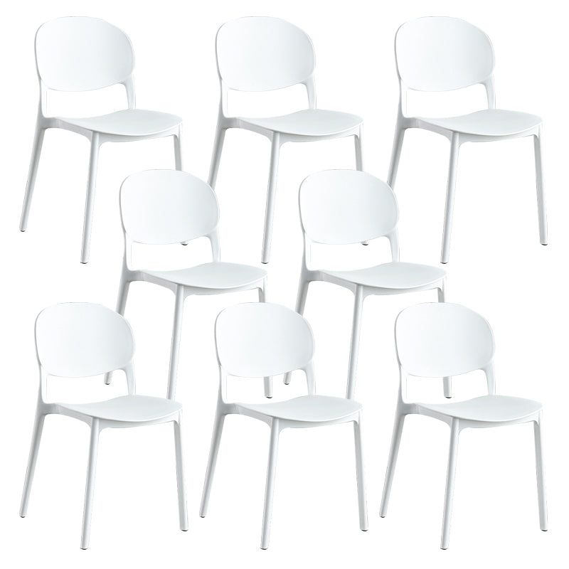 ホームキッチンダイニングアームレスチェアオープンバックサイドプラスチック椅子