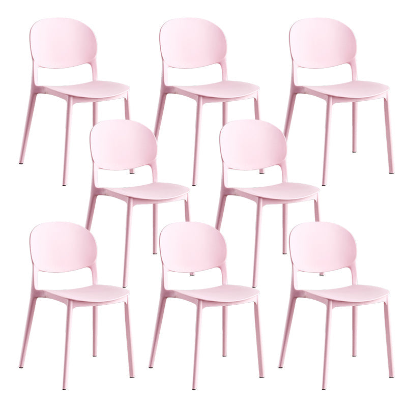 ホームキッチンダイニングアームレスチェアオープンバックサイドプラスチック椅子