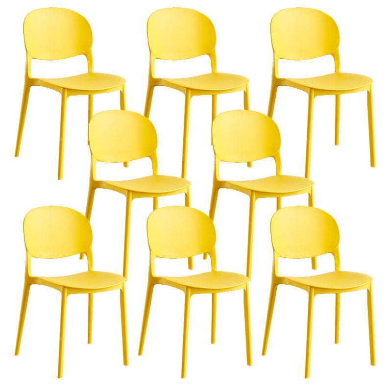 ホームキッチンダイニングアームレスチェアオープンバックサイドプラスチック椅子