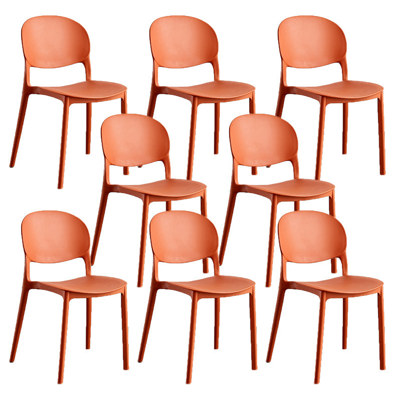 ホームキッチンダイニングアームレスチェアオープンバックサイドプラスチック椅子