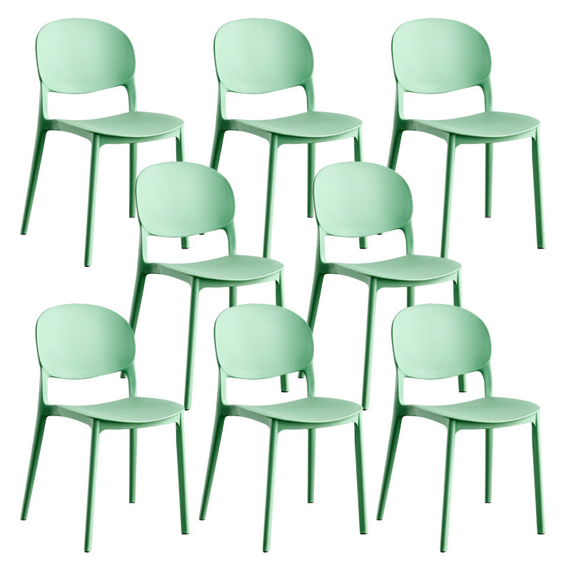 ホームキッチンダイニングアームレスチェアオープンバックサイドプラスチック椅子