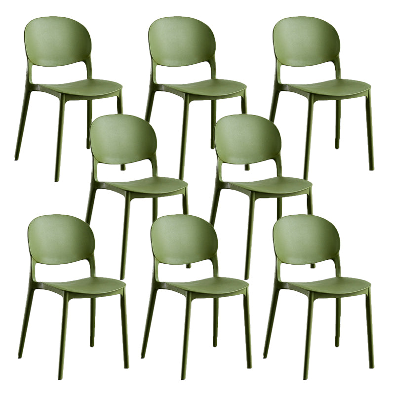 ホームキッチンダイニングアームレスチェアオープンバックサイドプラスチック椅子