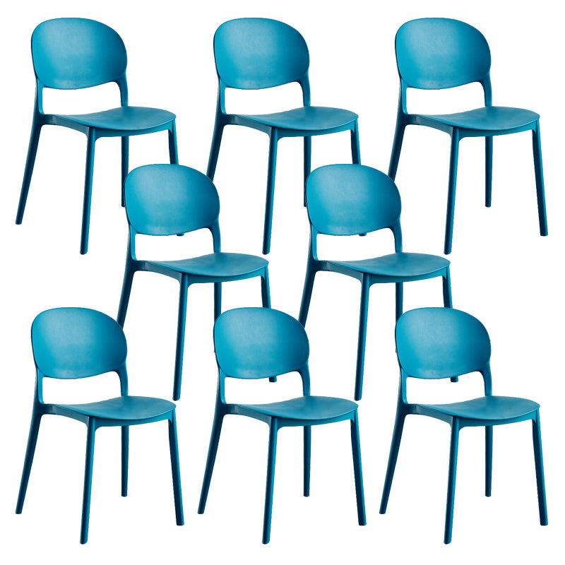 ホームキッチンダイニングアームレスチェアオープンバックサイドプラスチック椅子