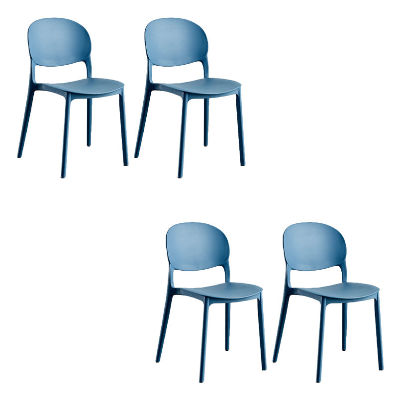 ホームキッチンダイニングアームレスチェアオープンバックサイドプラスチック椅子