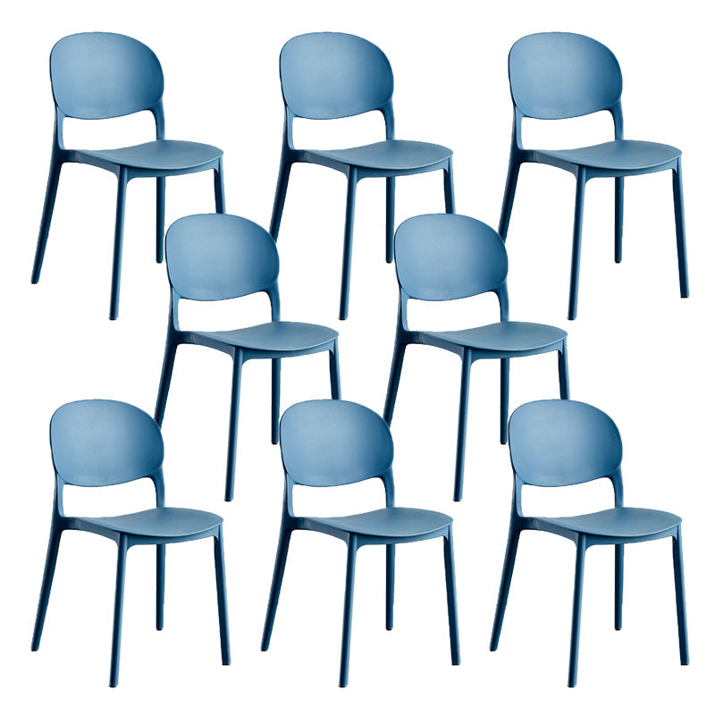 ホームキッチンダイニングアームレスチェアオープンバックサイドプラスチック椅子