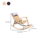 Chaise de rocker en osier moderne chaise de rocker de cadre en métal pour extérieur