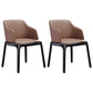 コンテンポラリーキッチンウッドダイニングチェアPUレザーサイドチェア