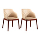 コンテンポラリーキッチンウッドダイニングチェアPUレザーサイドチェア