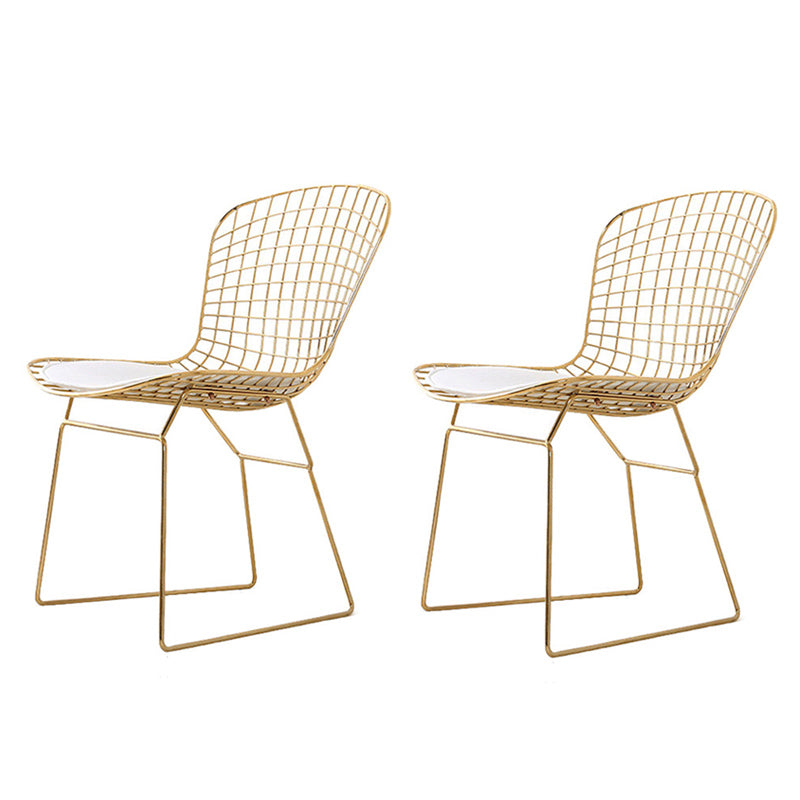 Modern 1/2/5/7 Pieces Dining Furniture Faux Marble Top Rectangle Dining Set for Home 2 Gold Chairs Clearhalo 'Dining Room Sets' 'Dining Tables & Seating' 'dining_room_set' 'furn' 'furn_dining_room_set' 'Furniture' 'Kitchen & Dining Furniture' 6545681