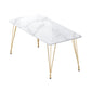Modern 1/2/5/7 Pieces Dining Furniture Faux Marble Top Rectangle Dining Set for Home Clearhalo 'Dining Room Sets' 'Dining Tables & Seating' 'dining_room_set' 'furn' 'furn_dining_room_set' 'Furniture' 'Kitchen & Dining Furniture' 6545684
