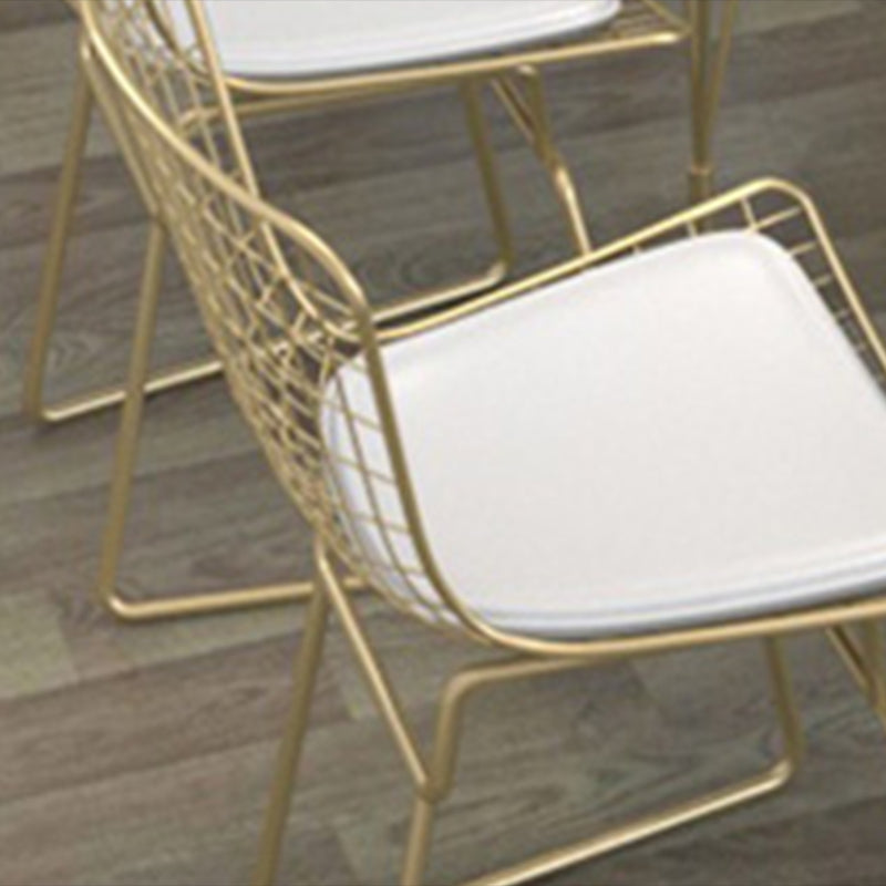 Modern 1/2/5/7 Pieces Dining Furniture Faux Marble Top Rectangle Dining Set for Home Clearhalo 'Dining Room Sets' 'Dining Tables & Seating' 'dining_room_set' 'furn' 'furn_dining_room_set' 'Furniture' 'Kitchen & Dining Furniture' 6545686