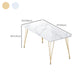 Modern 1/2/5/7 Pieces Dining Furniture Faux Marble Top Rectangle Dining Set for Home Clearhalo 'Dining Room Sets' 'Dining Tables & Seating' 'dining_room_set' 'furn' 'furn_dining_room_set' 'Furniture' 'Kitchen & Dining Furniture' 6545693