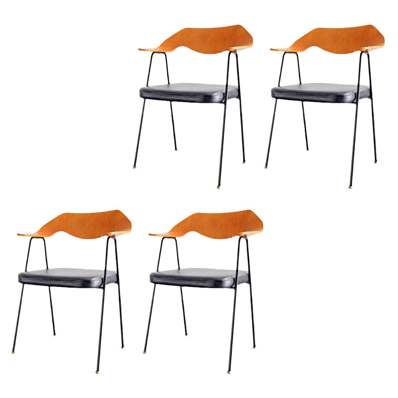 Silla de brazo tapizado industrial silla de comedor de metal