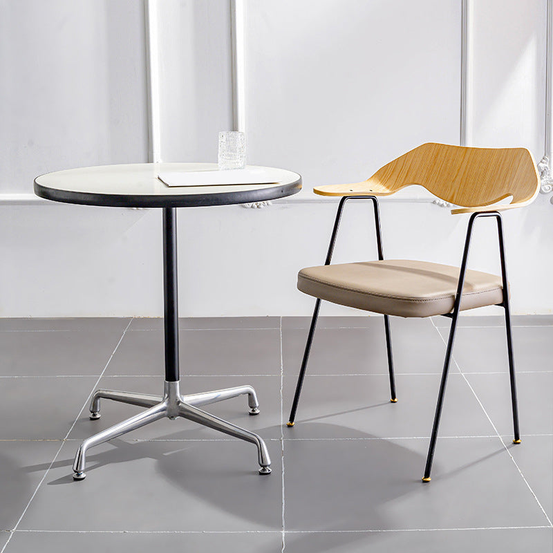 Silla de brazo tapizado industrial silla de comedor de metal