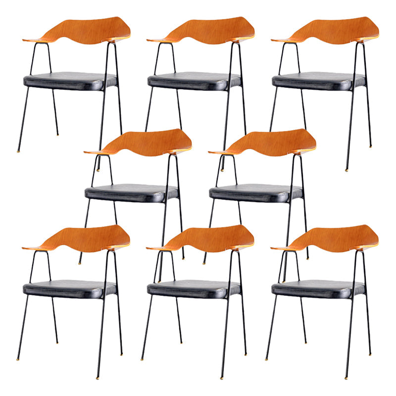 Silla de brazo tapizado industrial silla de comedor de metal