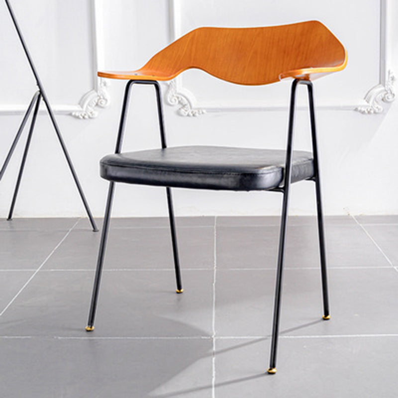 Silla de brazo tapizado industrial silla de comedor de metal