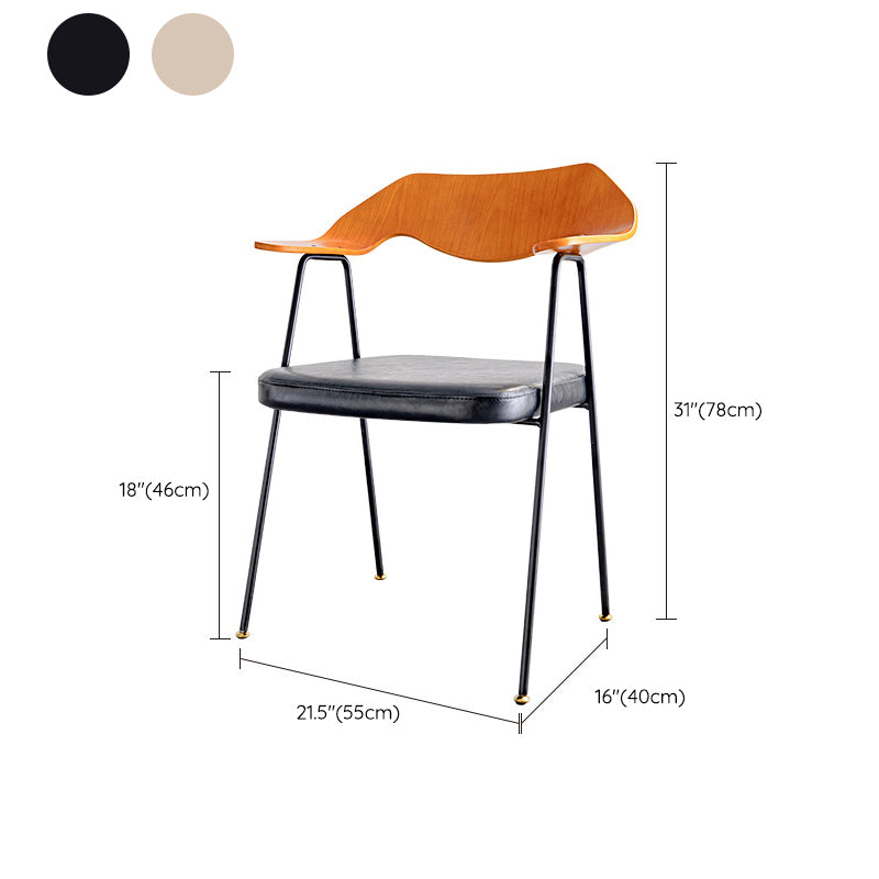 Silla de brazo tapizado industrial silla de comedor de metal