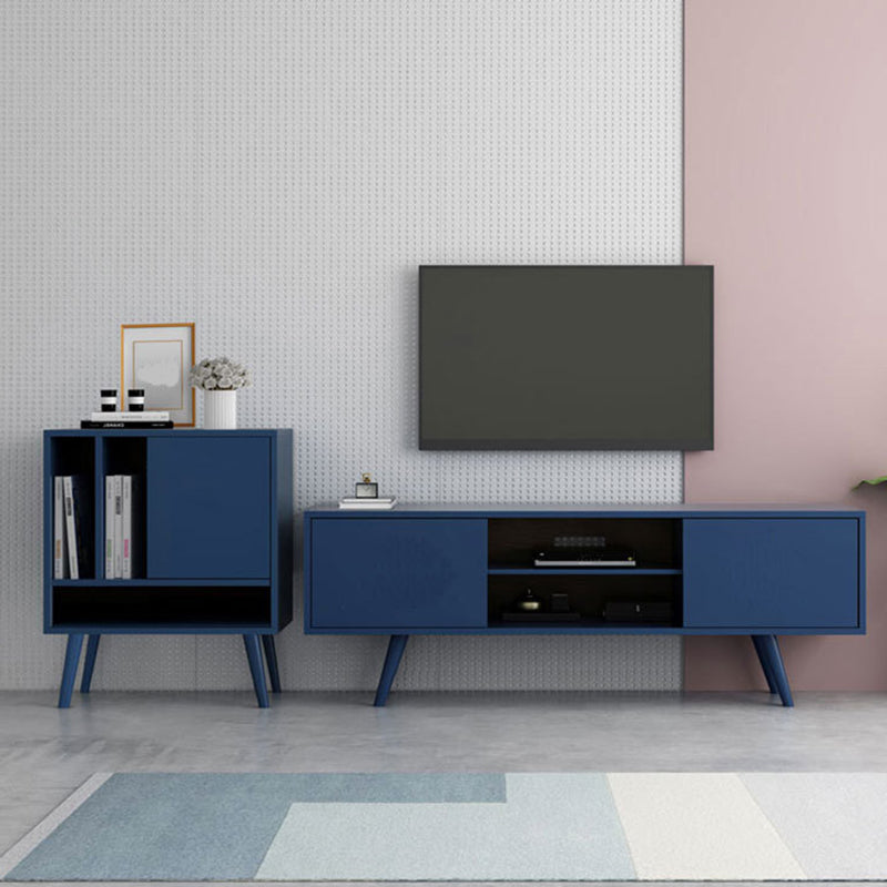 Console multimediale scandinava Console porta TV in legno per soggiorno