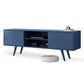 Console multimediale scandinava Console porta TV in legno per soggiorno