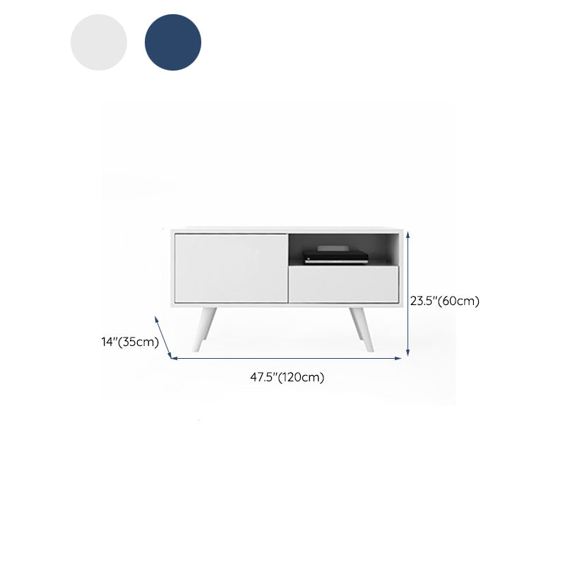 Console multimediale scandinava Console porta TV in legno per soggiorno