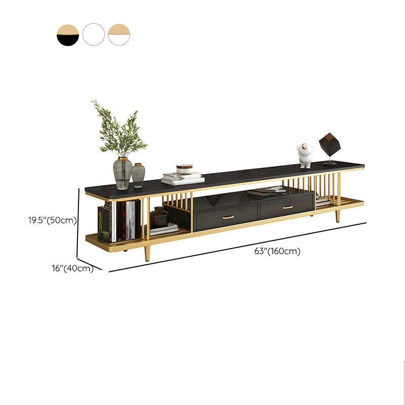 Eigentijdse tv-mediastandaard Stenen tv-console voor woonkamer