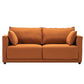 Solid Wood Square Arm Sofa with Cushions Back for Living Room