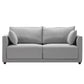 Solid Wood Square Arm Sofa with Cushions Back for Living Room