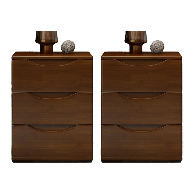 3 Drawers Contemporary Accent Table Nightstand Antique Finish Nightstand