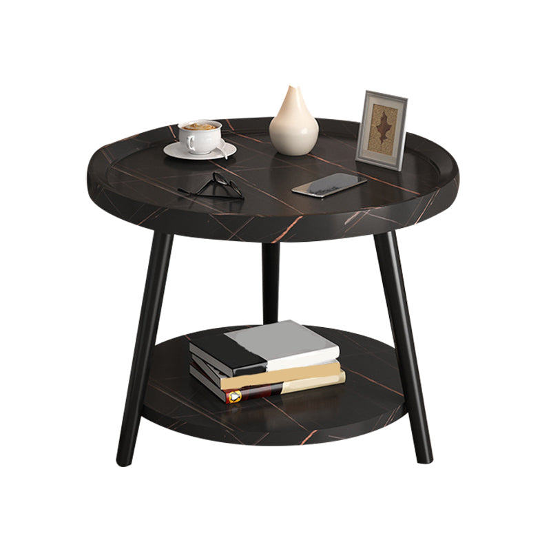 コンテンポラリーアクセントテーブルナイトスタンドアンティークフィニッシュオープンストレージナイトテーブル