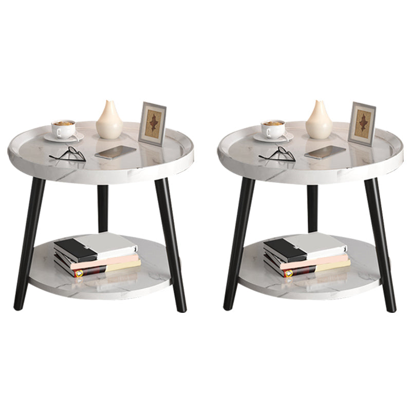 コンテンポラリーアクセントテーブルナイトスタンドアンティークフィニッシュオープンストレージナイトテーブル