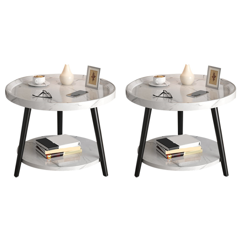 コンテンポラリーアクセントテーブルナイトスタンドアンティークフィニッシュオープンストレージナイトテーブル