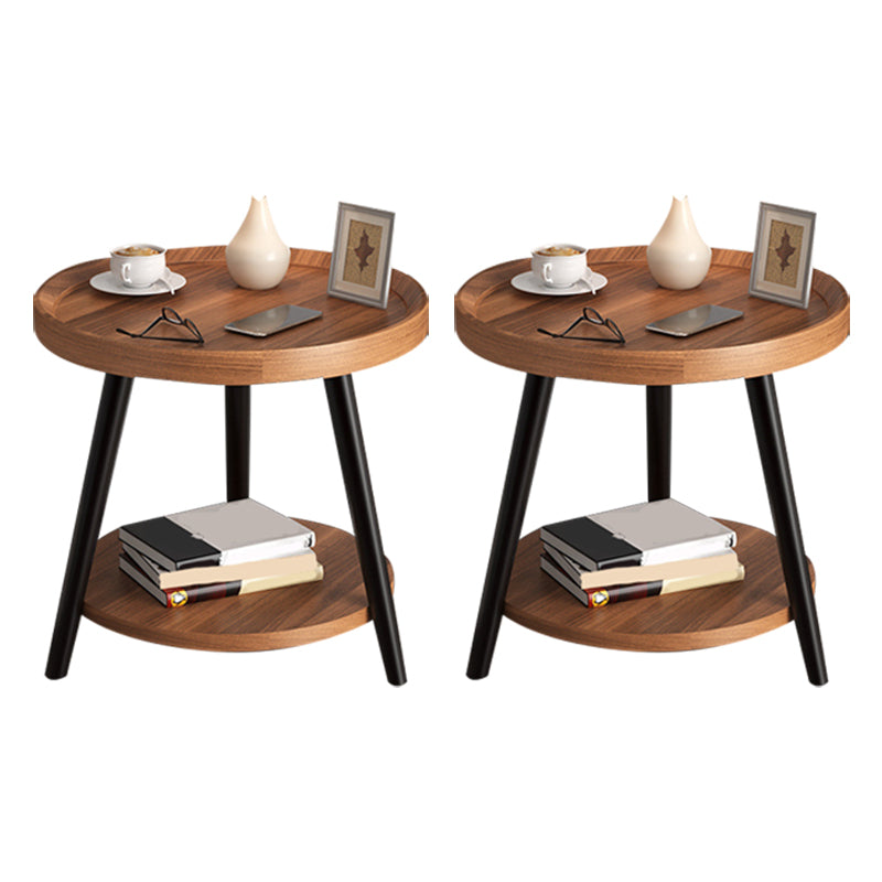 コンテンポラリーアクセントテーブルナイトスタンドアンティークフィニッシュオープンストレージナイトテーブル