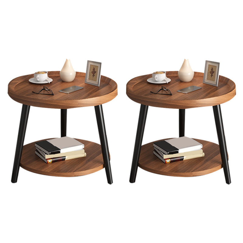 コンテンポラリーアクセントテーブルナイトスタンドアンティークフィニッシュオープンストレージナイトテーブル