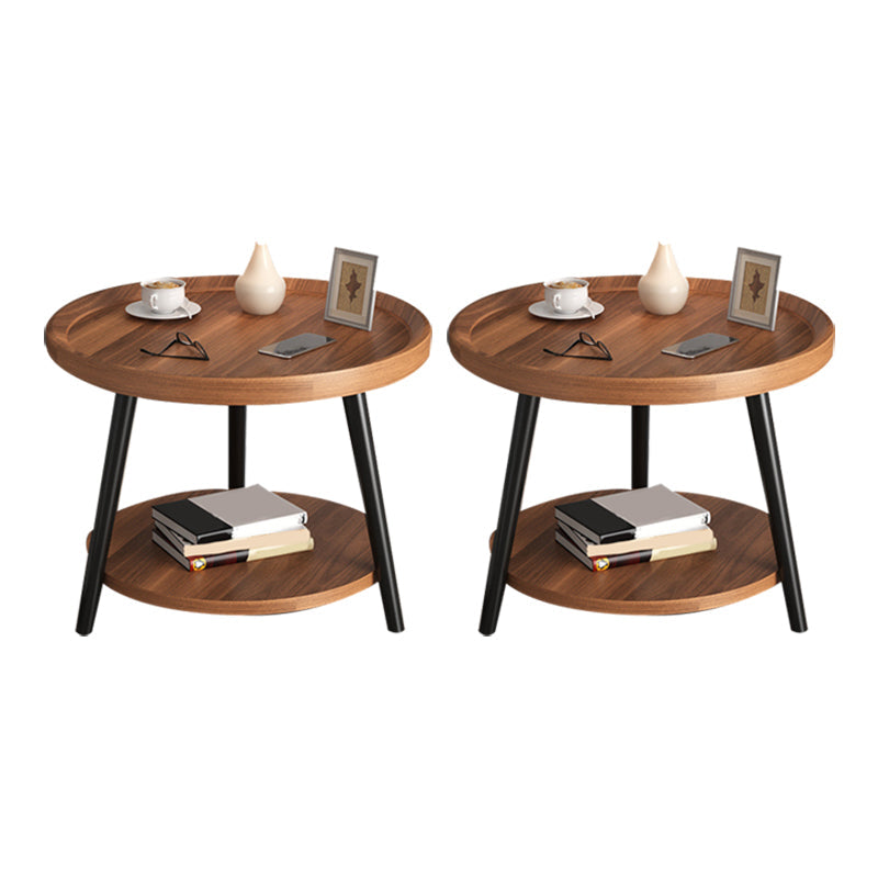 コンテンポラリーアクセントテーブルナイトスタンドアンティークフィニッシュオープンストレージナイトテーブル