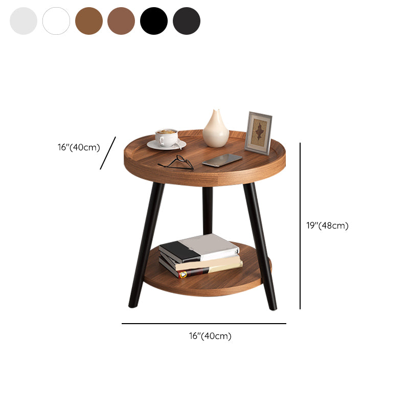 コンテンポラリーアクセントテーブルナイトスタンドアンティークフィニッシュオープンストレージナイトテーブル