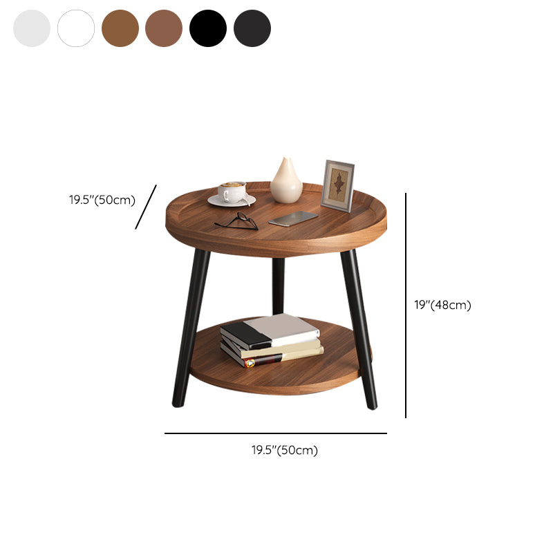 コンテンポラリーアクセントテーブルナイトスタンドアンティークフィニッシュオープンストレージナイトテーブル