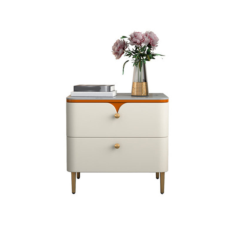 Stone Bed Nightstand Contemporary Bedside Cabinet with 2 Drawers Clearhalo 'Bedroom Furniture' 'furn' 'furn_night_stand' 'Furniture' 'night_stand' 'Nightstands' 6546839