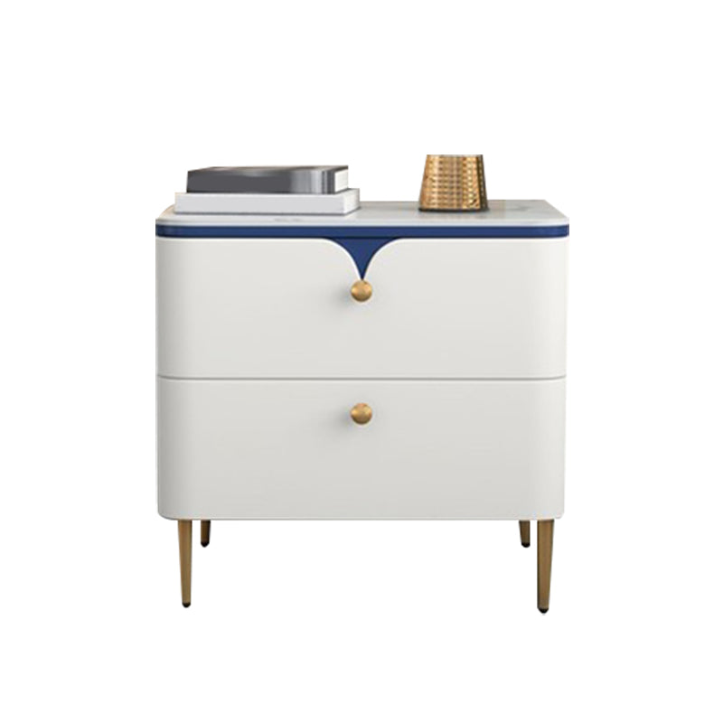 Stone Bed Nightstand Contemporary Bedside Cabinet with 2 Drawers Clearhalo 'Bedroom Furniture' 'furn' 'furn_night_stand' 'Furniture' 'night_stand' 'Nightstands' 6546842