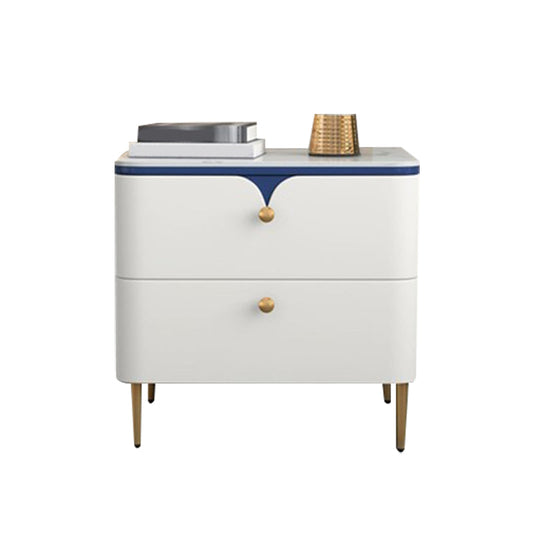 Stone Bed Nightstand Contemporary Bedside Cabinet with 2 Drawers Clearhalo 'Bedroom Furniture' 'furn' 'furn_night_stand' 'Furniture' 'night_stand' 'Nightstands' 6546842