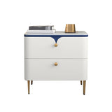 Stone Bed Nightstand Contemporary Bedside Cabinet with 2 Drawers Clearhalo 'Bedroom Furniture' 'furn' 'furn_night_stand' 'Furniture' 'night_stand' 'Nightstands' 6546842