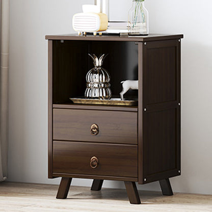 Wooden Dresser Dresser Classic Glam Storage Chest with Drawers 16.7"L x 13"W x 28.3"H Nut-Brown Clearhalo 'Bedroom Furniture' 'Dressers & Chests' 'dressers_chests' 'furn' 'furn_dressers_chests' 'Furniture' 6546849