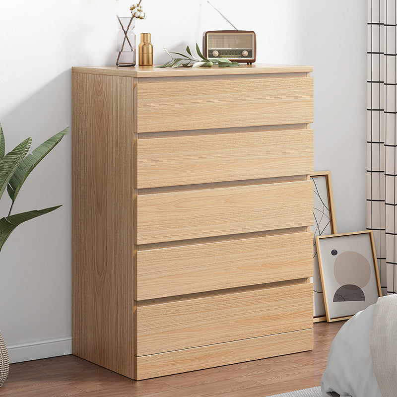 Contemporary Storage Chest Manufactured Wood Dresser with 3/4/5/6 Drawers Natural 5 Clearhalo 'Bedroom Furniture' 'Dressers & Chests' 'dressers_chests' 'furn' 'furn_dressers_chests' 'Furniture' 6546961