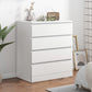 Contemporary Storage Chest Manufactured Wood Dresser with 3/4/5/6 Drawers White 4 Clearhalo 'Bedroom Furniture' 'Dressers & Chests' 'dressers_chests' 'furn' 'furn_dressers_chests' 'Furniture' 6546964