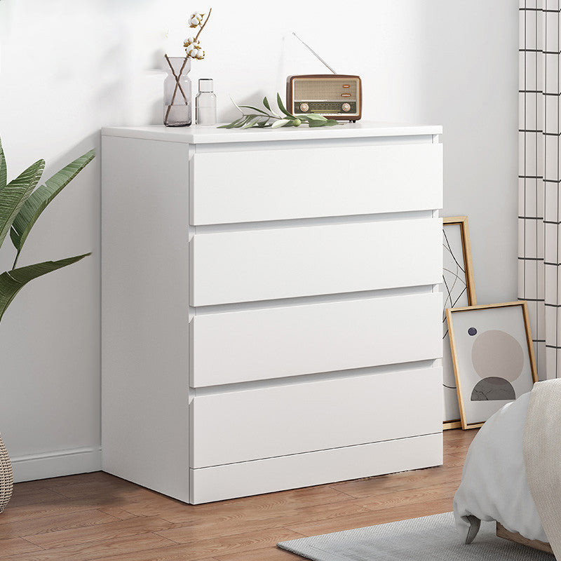 Contemporary Storage Chest Manufactured Wood Dresser with 3/4/5/6 Drawers White 4 Clearhalo 'Bedroom Furniture' 'Dressers & Chests' 'dressers_chests' 'furn' 'furn_dressers_chests' 'Furniture' 6546964