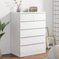 Contemporary Storage Chest Manufactured Wood Dresser with 3/4/5/6 Drawers White 6 Clearhalo 'Bedroom Furniture' 'Dressers & Chests' 'dressers_chests' 'furn' 'furn_dressers_chests' 'Furniture' 6546966