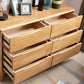 Coffre de rangement en bois massif de 15,6 pouces de largeur, commode de rangement moderne